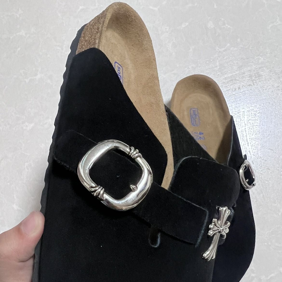 Birkenstock x chrome hearts