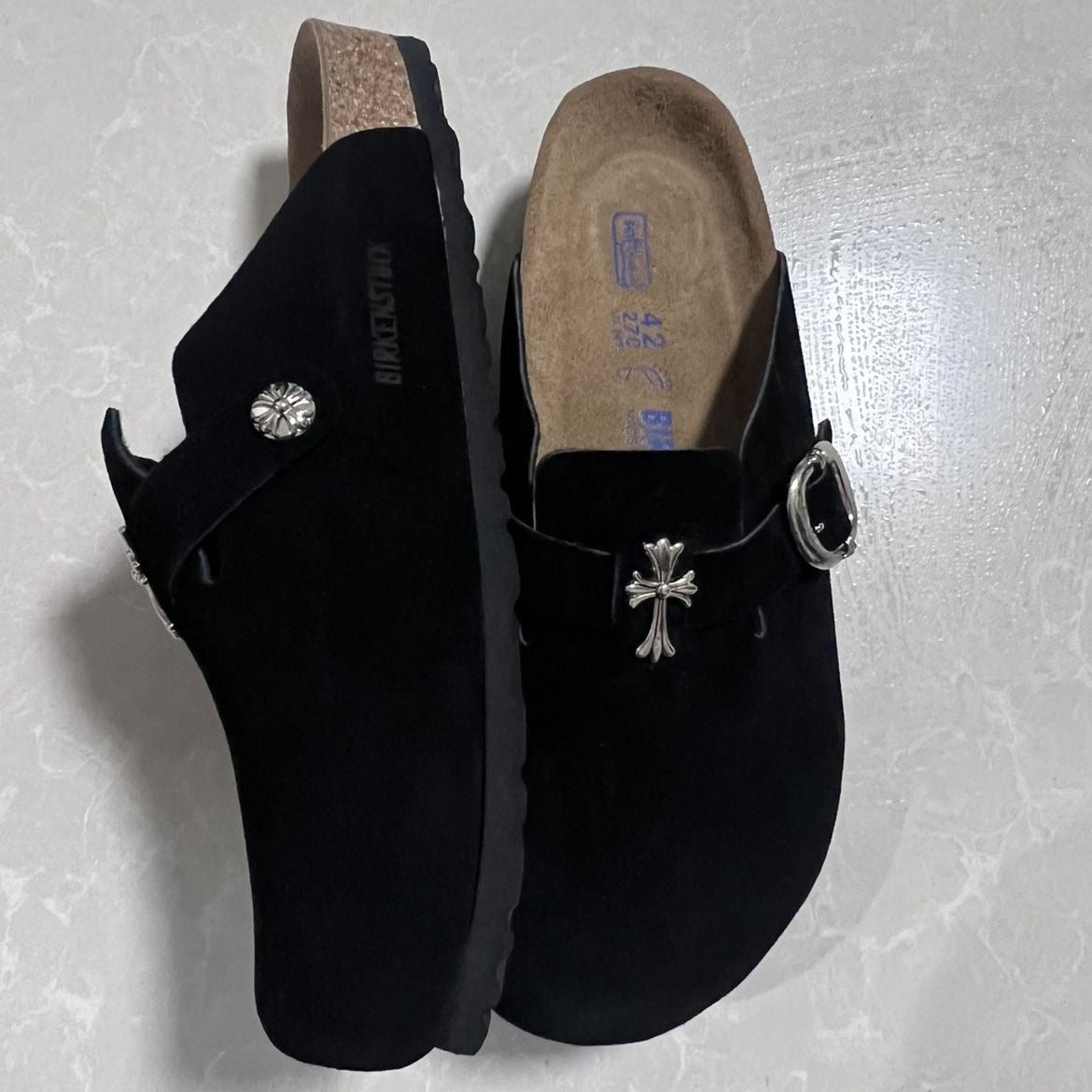 Birkenstock x chrome hearts