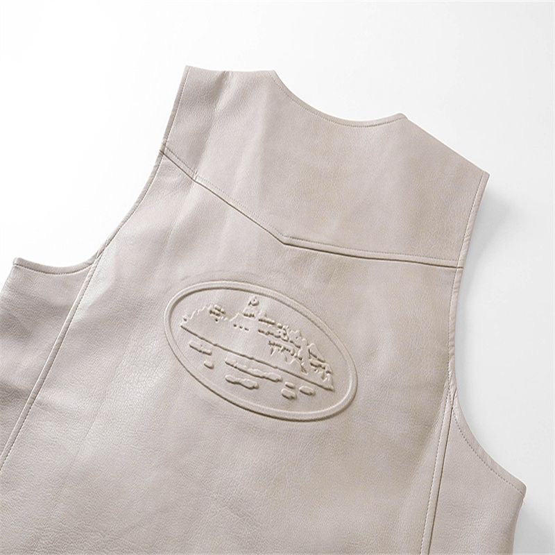 Corteiz vest leather